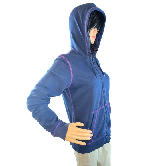 Converse Womens Vintage Front Zip Hoodie Medium Y2K Grunge Alternative - Picture 5 of 12